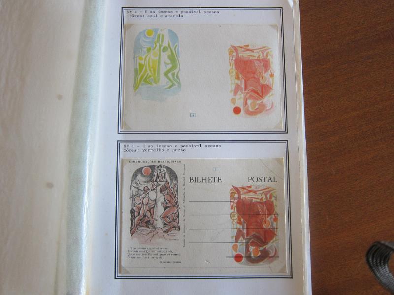 0022 (28).JPG -     Lote:    22      Inteiros Postais      Lotes Especiais       Descrição:      Portugal    1960 &mdash; 5.º Centenário da Morte do Infante D. Henrique. OM146, tipos A, B. C e D. Estudo especializado com 44 provas progressivas e de cor de toda a emissão. Único conjunto conhecido.         PRV       Valor Base:     &euro; 500,00     Valor Venda:     Retirado     